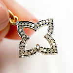 Load image into Gallery viewer, DC900. Diamond Sterling Silver Flower Pendant
