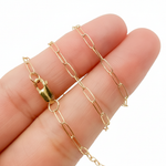 Load image into Gallery viewer, 1606GFNecklace. 14K Gold-Filled Smooth Paperclip Finished Necklace