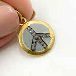 Load image into Gallery viewer, DC029A. Diamond Sterling Silver Round Peace Enamel Charm
