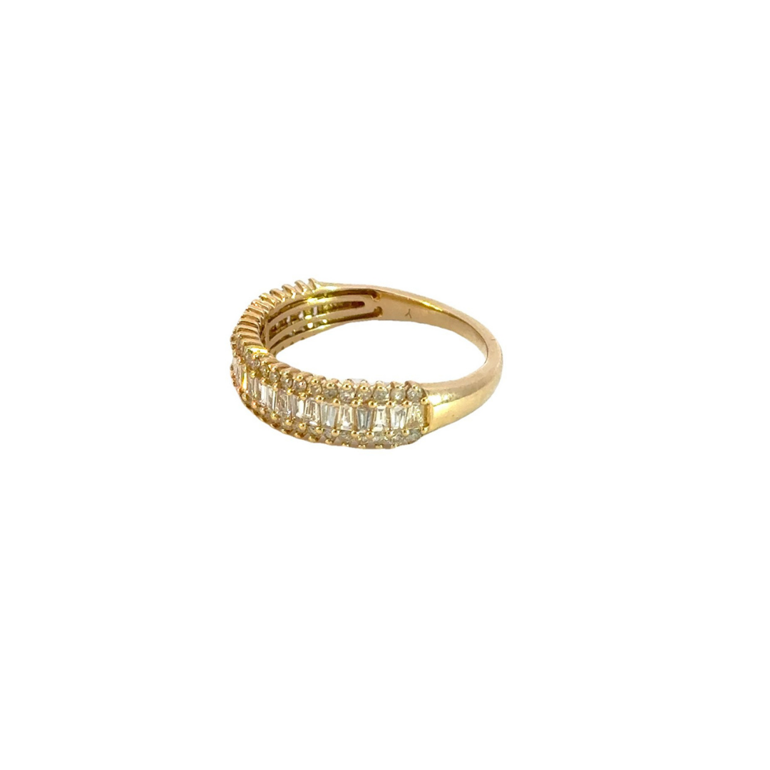 14k Solid Gold Baguette Diamond Ring. RFL17472