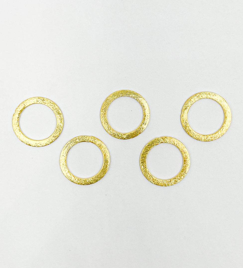 BS2-GP. Sterling Silver Gold Plated Circle Connector 15mm