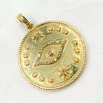 Load image into Gallery viewer, DP709. Diamond Sterling Silver Round Eye and Star Pendant
