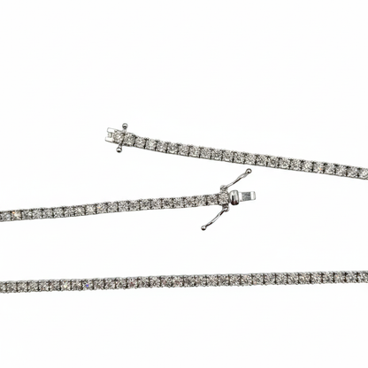 NFP71363. 14K Solid Gold Diamond Tennis Necklace