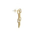 Load image into Gallery viewer, 14K Solid Gold and Diamonds Paper Clip Dangle Earrings. EFC51944
