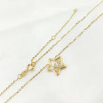 Load image into Gallery viewer, 14k Solid Gold Diamond Star Necklace. NT401196
