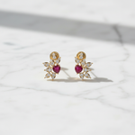 Load image into Gallery viewer, ER424626. 14k Solid Gold Diamond and Gemstone Fancy Earrings