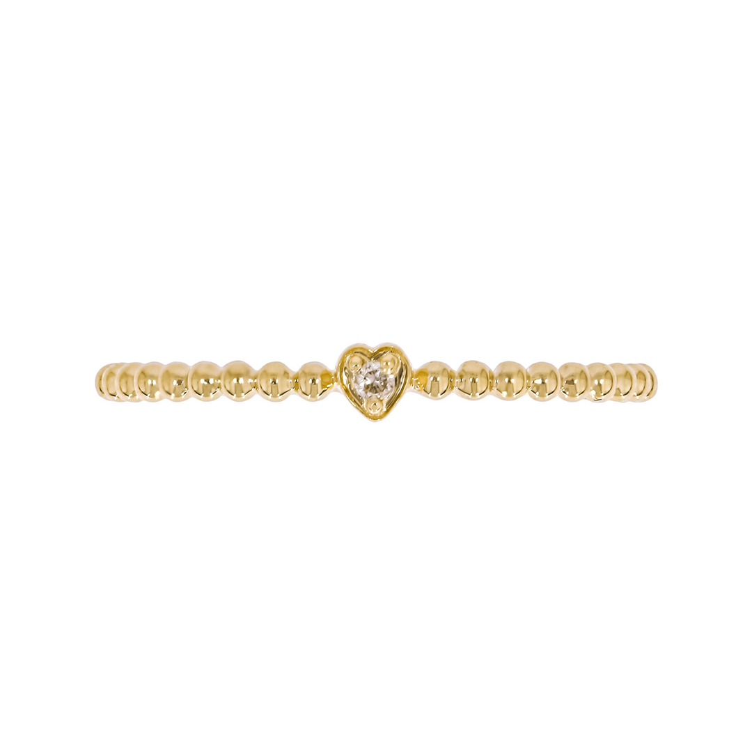 RFA17546. 14K Solid Gold Heart Diamond Ring