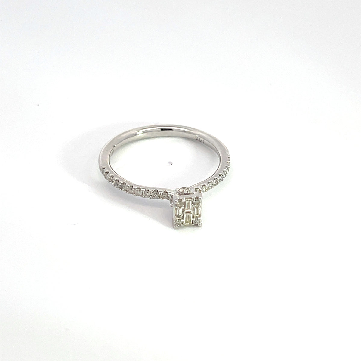 14K Solid Gold Diamond Ring.