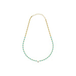 Load image into Gallery viewer, NFF70760. 14K Solid Gold Diamond Rectangle Necklace