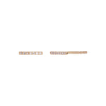 Load image into Gallery viewer, EFA54157. 14K Solid Gold Diamond Bar Stud Earrings