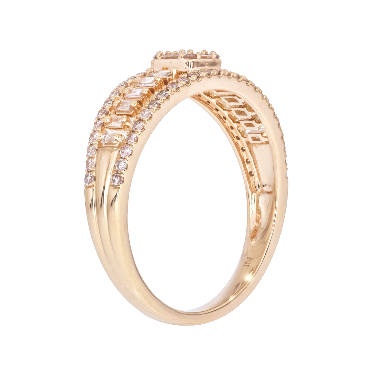 14K Solid Gold Diamond Ring