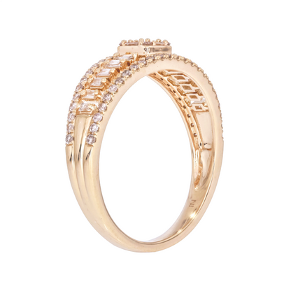 14K Solid Gold Diamond Ring