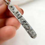 Load image into Gallery viewer, DP340. Diamond &amp; Sterling Silver Long Oval Peace Pendant
