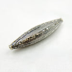 Load image into Gallery viewer, DC824. Diamond &amp; Sterling Silver Long Oval Bead
