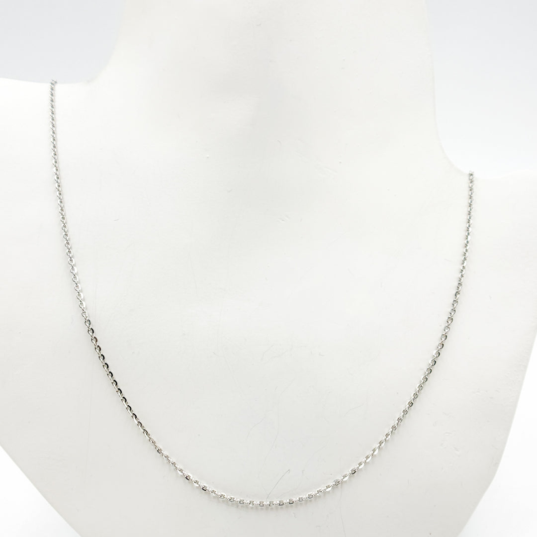 Sterling Silver Flat Round Link Necklace