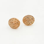 Load image into Gallery viewer, DE038. Pave Diamond Diamond Silver Oval Studs
