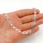 Load image into Gallery viewer, Sterling Silver Flat Paperclip Necklaces