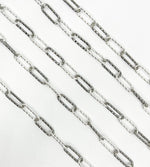 Load image into Gallery viewer, 925 Sterling Silver Diamond Cut Paperclip Link Chain. V9SB
