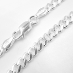 Load image into Gallery viewer, 925 Sterling Silver Curb Monaco Necklace. 10014810GDNecklace
