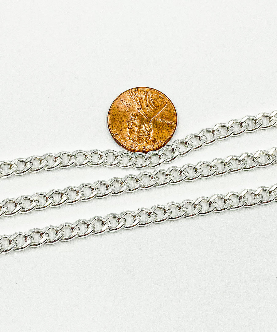 925 Sterling Silver Curb Chain. V44SS