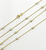 Load image into Gallery viewer, 925 Sterling Silver 4x1.25 mm Satellite Gold Plated. 9Necklace
