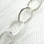 Load image into Gallery viewer, 925 Sterling Silver Flat Oval Link Chain. V189FSS
