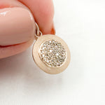 Load image into Gallery viewer, DC892. Diamond Sterling Silver Round Charm
