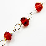 Load image into Gallery viewer, Garnet White Sterling Silver Wire Chain
