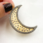 Load image into Gallery viewer, DP492. Diamond Sterling Silver Moon Pendant
