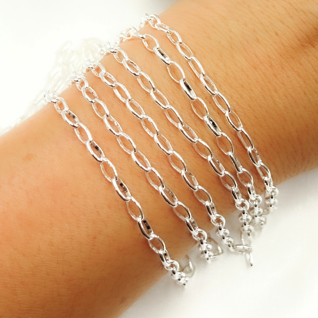 Sterling Silver Smooth Oval Link Chain