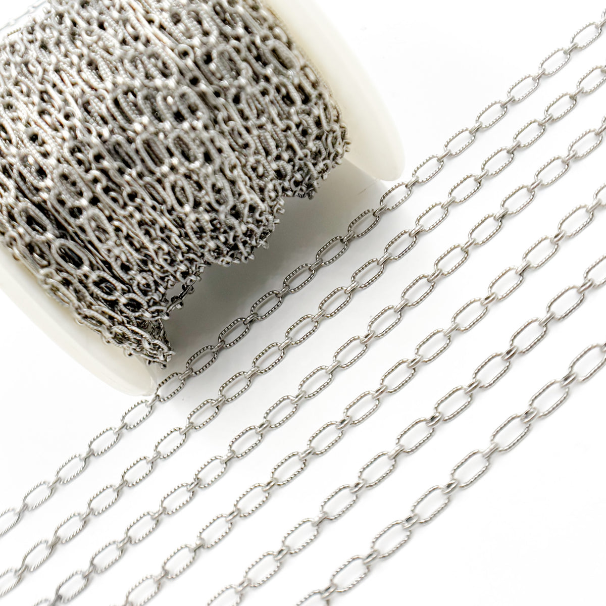 Buy Now Silver Chain with Hammered Links