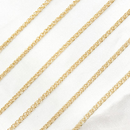 Solid Gold Wheat Chain