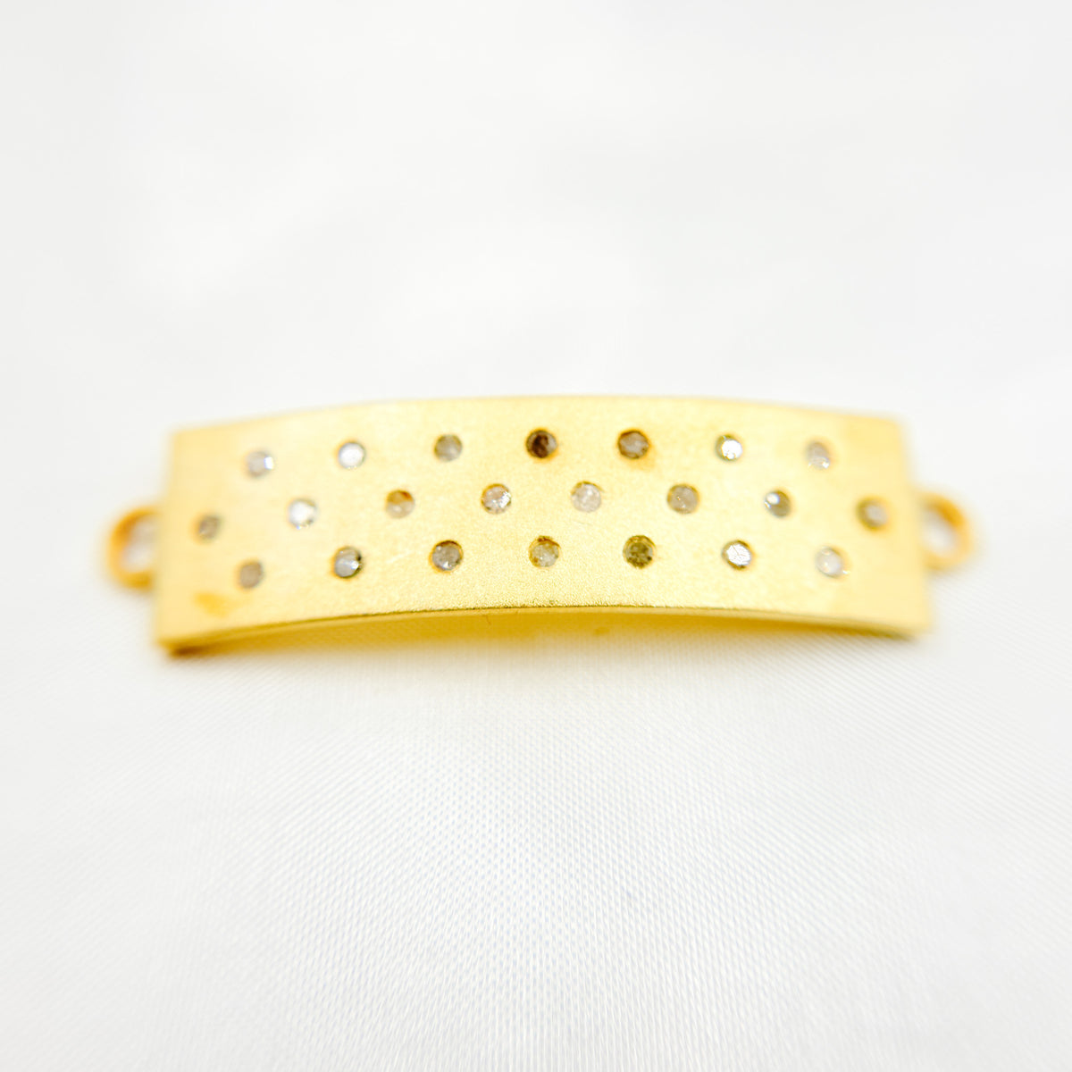DC582. Diamond & Sterling Silver Rectangle Connector