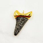 Load image into Gallery viewer, DE022. Pave Diamond Sterling Silver Horn Pendant
