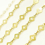 Load image into Gallery viewer, Gold Plated 925 Sterling Silver Flat Rhomb Link Chain. V18GP
