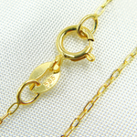 Load image into Gallery viewer, 025FLCL2. 14k Solid Yellow Gold Smooth Cable Link Chain
