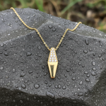 Load image into Gallery viewer, DHP00179. 14K Solid Gold Diamond Rhombus Pendant Necklace