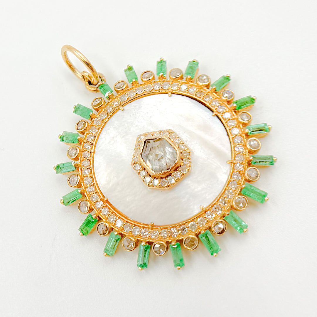 Gold Round Pendant