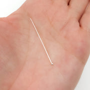 Gauge White Sterling Silver Ball 1.5 Inch Headpin