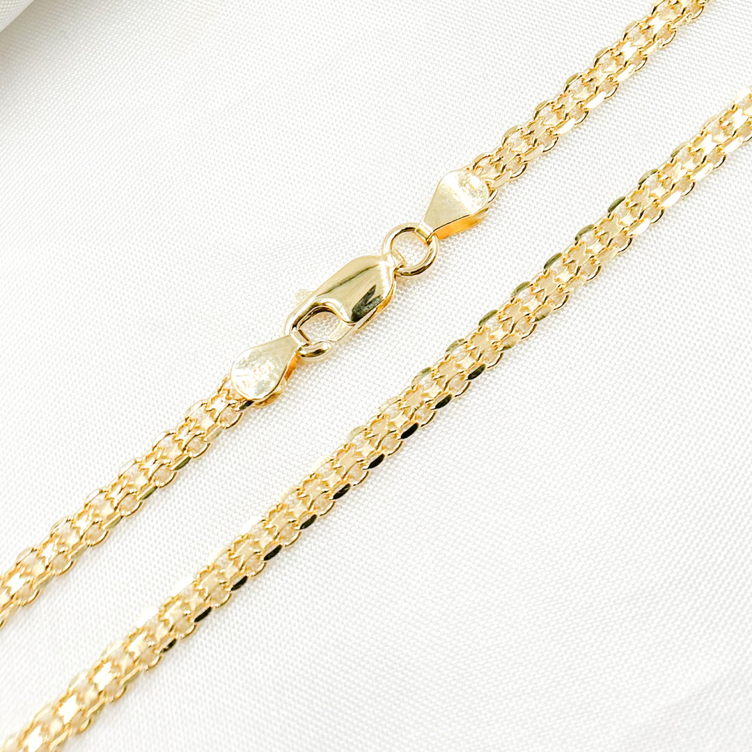 050R13AC2A3L137. 14K Solid Gold Bismark Chain