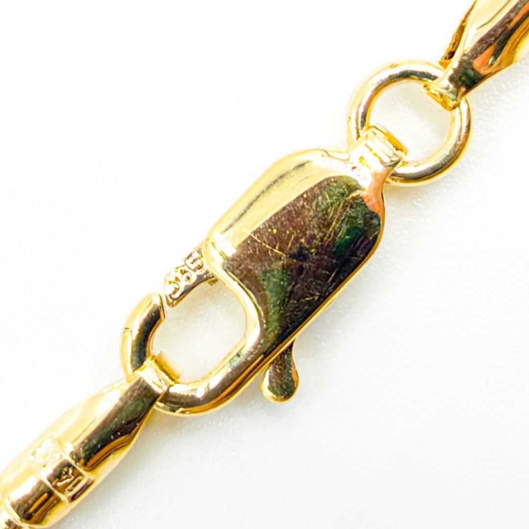 100KV0934000. 14k Solid Yellow Gold Venetian Box Link Necklace