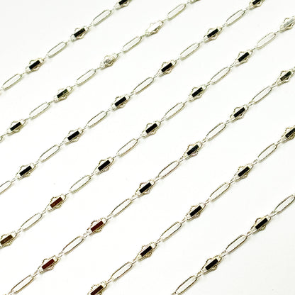 Sterling Silver Fancy Twisted  Link Chain