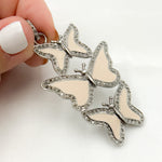 Load image into Gallery viewer, DP388A. Diamond Sterling Silver Butterfly Enamel Pendant
