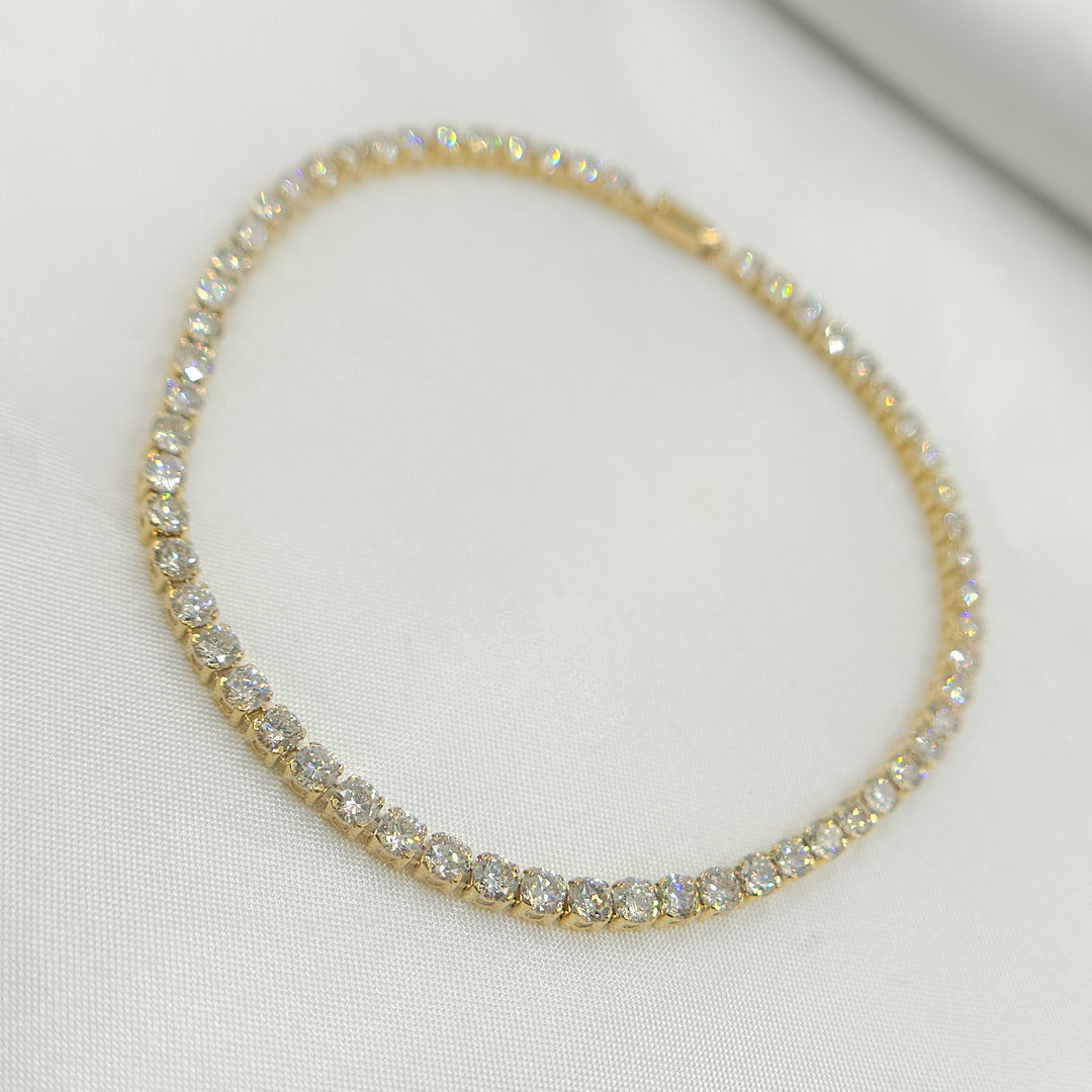 14k Solid Gold Diamond Tennis Bracelet. BTT65202