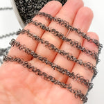 Load image into Gallery viewer, V109BR. Black Rhodium Sterling Silver Dangle Chain

