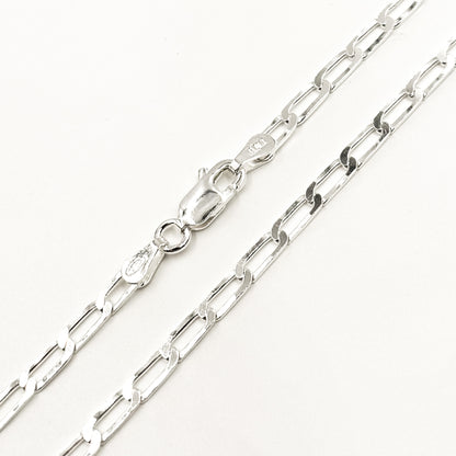 Silver Flat Paperclip Necklace