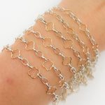 Load image into Gallery viewer, V306TT. Clover and 3 Oval Links combination Chain