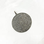 Load image into Gallery viewer, DP014. Diamond Sterling Silver Round Pendant
