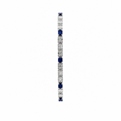 BR404097. 14k Solid Gold Diamond and Gemstone Fancy Bracelet