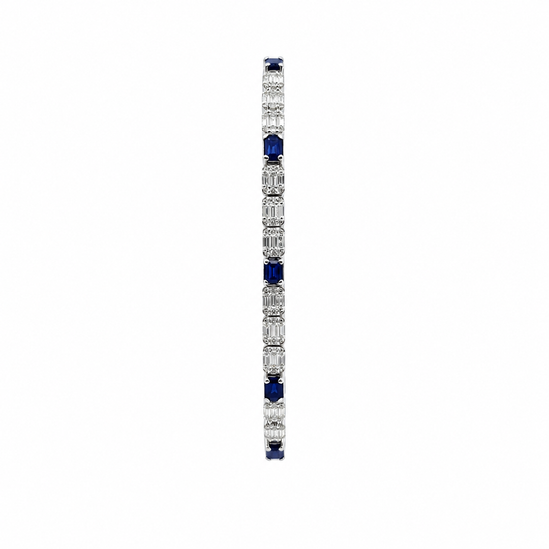 BR404097. 14k Solid Gold Diamond and Gemstone Fancy Bracelet